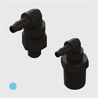 3/32" Multi-Barb Thread to Tube Swivel Elbows - Various Threads