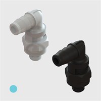 .170" Multi-Barb Thread to Tube Swivel Elbows cw Undercut O-ring Seal - Various Materials