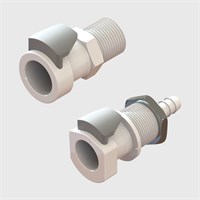 Thumb Latch Couplings - 1/4" Flow, Sockets, Non-Valved, Plastic latch - Acetal - Q5 Series
