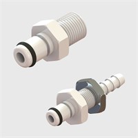 Thumb Latch Couplings - 1/8" Flow, Plugs, Non-Valved - Acetal - Q2 Series