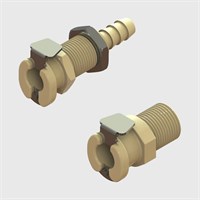 Thumb Latch Couplings - 1/8" Flow, Sockets, Valved - Polypropylene - Q2 Series