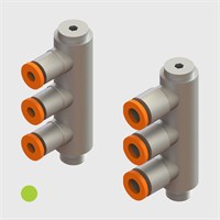 Nickel Plated Brass - Swivel Banjo Triple Elbows - Various Sizes