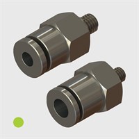 316 Stainless Steel Straight Adaptor - 10-32 UNF Male Thread - Various Sizes