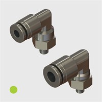 316 Stainless Steel Elbow Adaptor, 10-32 UNF Male Thread - Various Sizes