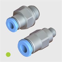 Oxygen Compatible Nickel Plated Brass Straight Adaptors EPDM Seal - 4.0mm to Various Sizes