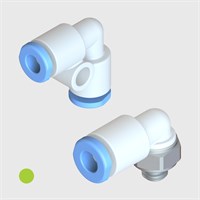 Oxygen Compatible Nylon Elbow Adaptors, EPDM Seal - 4.0mm to Various Sizes