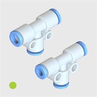 Oxygen Compatible Nylon Equal Tee Connectors, EPDM-N Seal - Various Sizes