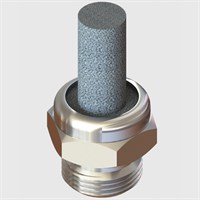 G1/4" Long Body Style 304 Stainless Steel Silencer, 316L Stainless Steel Wire Element