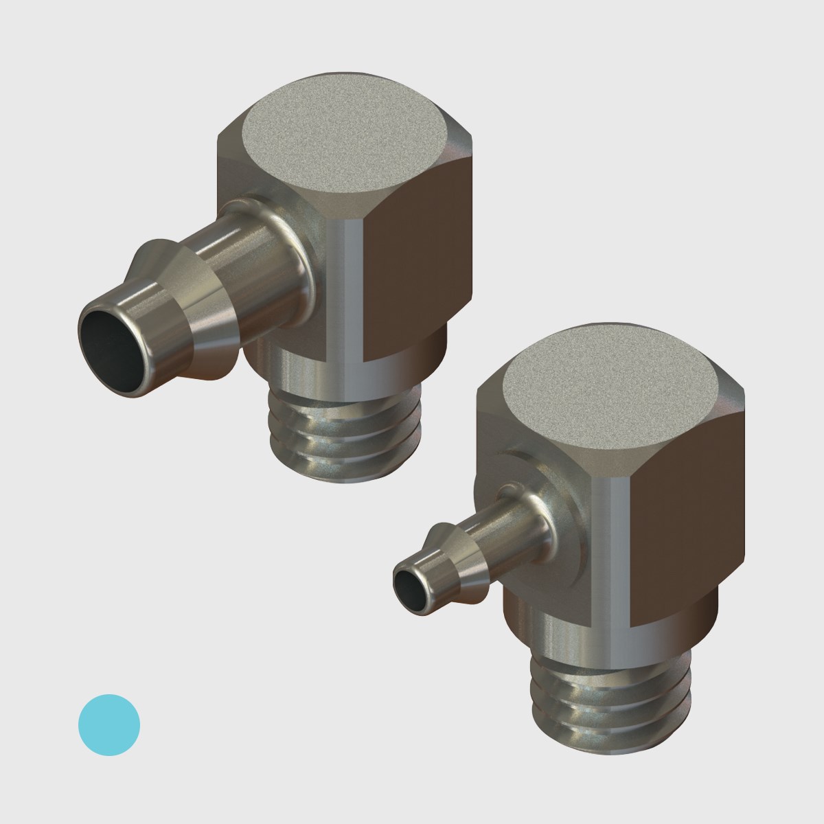 thumbnail image 2 of 10-Pack 5/32" OD Push-to-Connect Male Elbow Fittings – 10-32 UNF – PneumaticPlus PL-5/32-U-10 2 of 6
